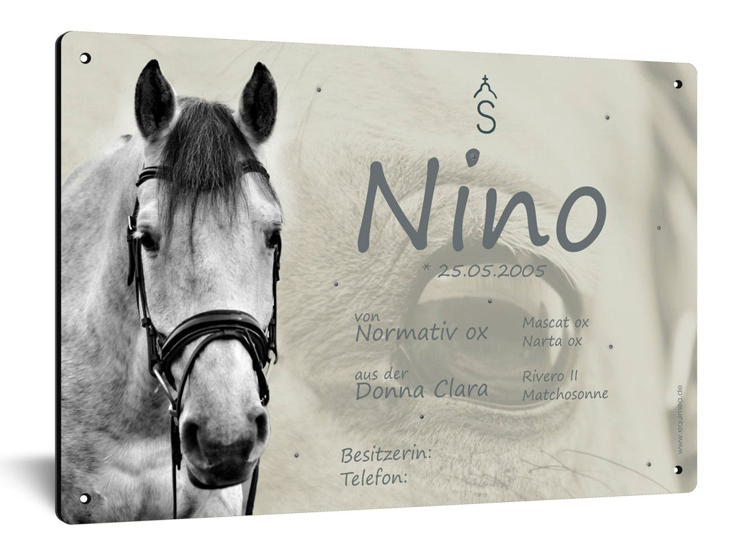 Boxenschild "Cremello" - EQUIMEA
