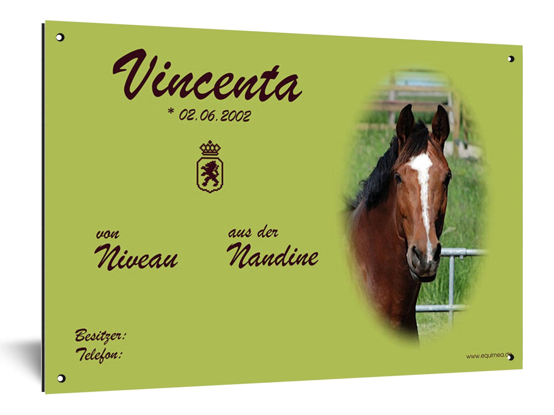Boxenschild "Levade" - EQUIMEA