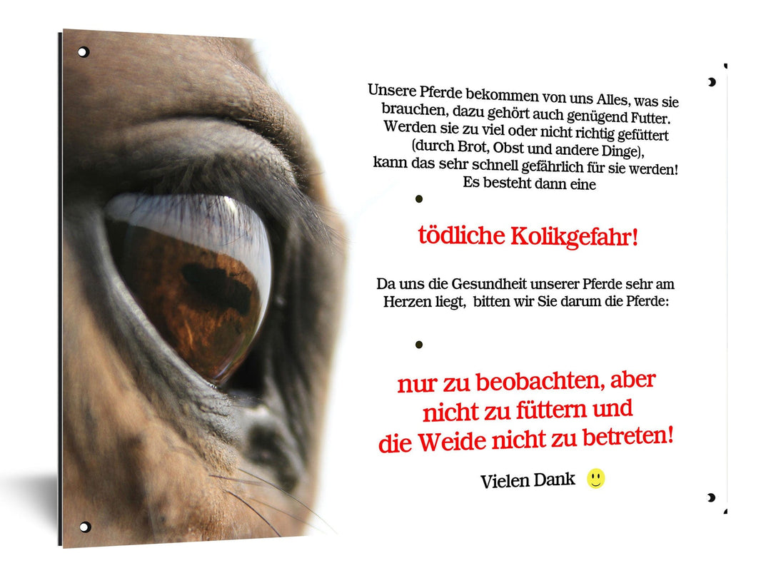 Warnhinweis für die Weide - EQUIMEA