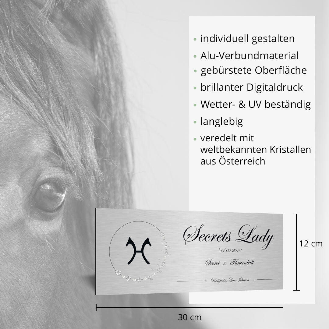 Boxenschild Secret veredelt mit weltbekannten Kristallen aus Österreich