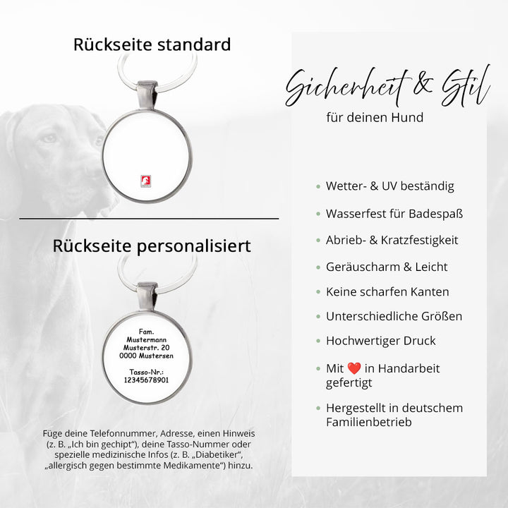 Hundemarke Pink Garden