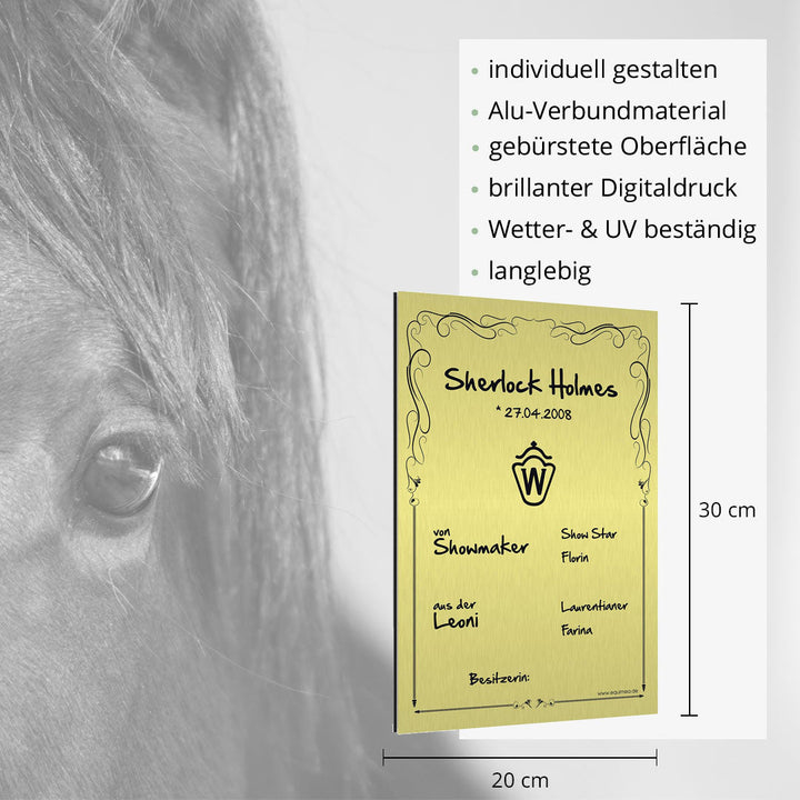 Boxenschild Pesade - EQUIMEA