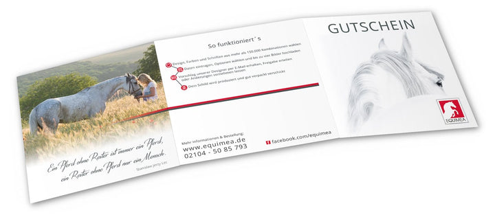 Gutschein für ein Boxenschild in 20 x 30 cm - EQUIMEA