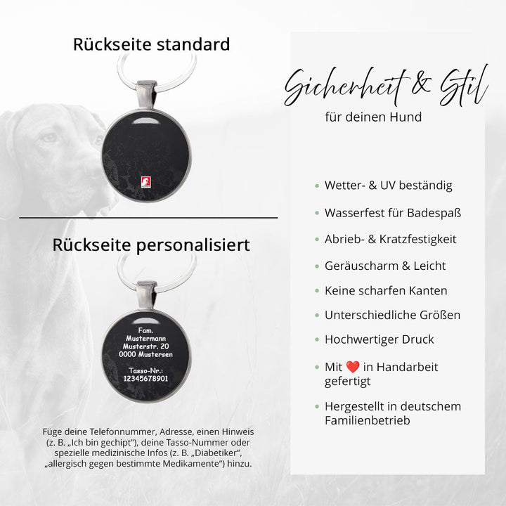 Hundemarke Abstract Black - EQUIMEA