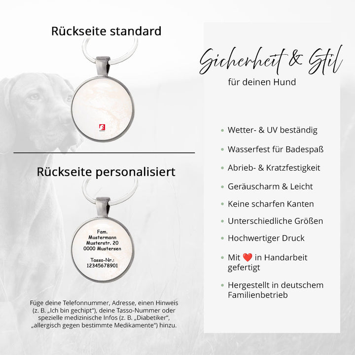 Hundemarke Abstract White - EQUIMEA