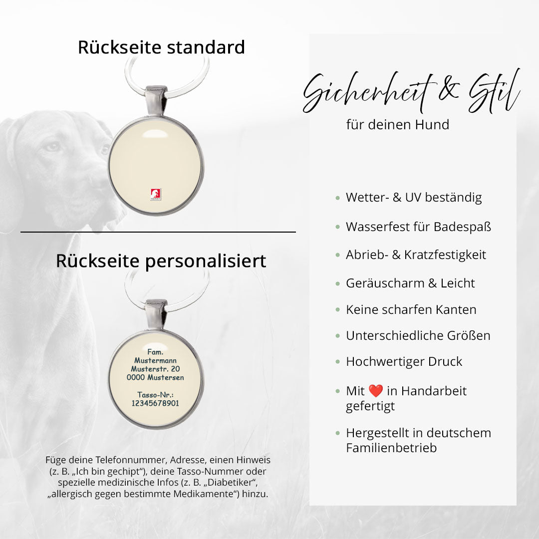 Hundemarke Abstrakte Blätter - EQUIMEA