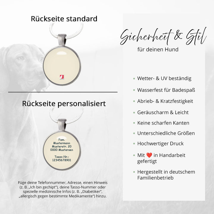 Hundemarke Abstrakte Blätter - EQUIMEA
