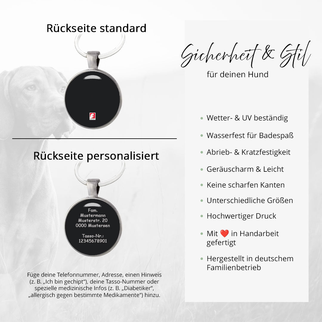 Hundemarke Black Hexagon - EQUIMEA