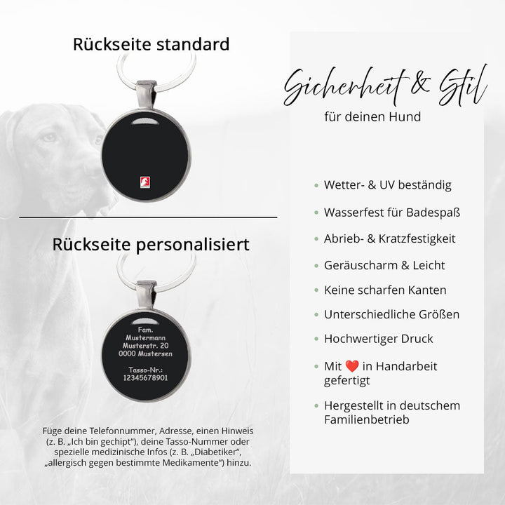 Hundemarke Black Hexagon - EQUIMEA