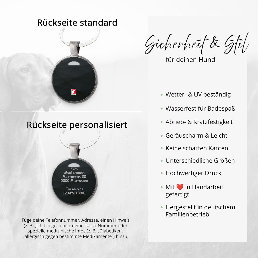 Hundemarke Black Stripes - EQUIMEA