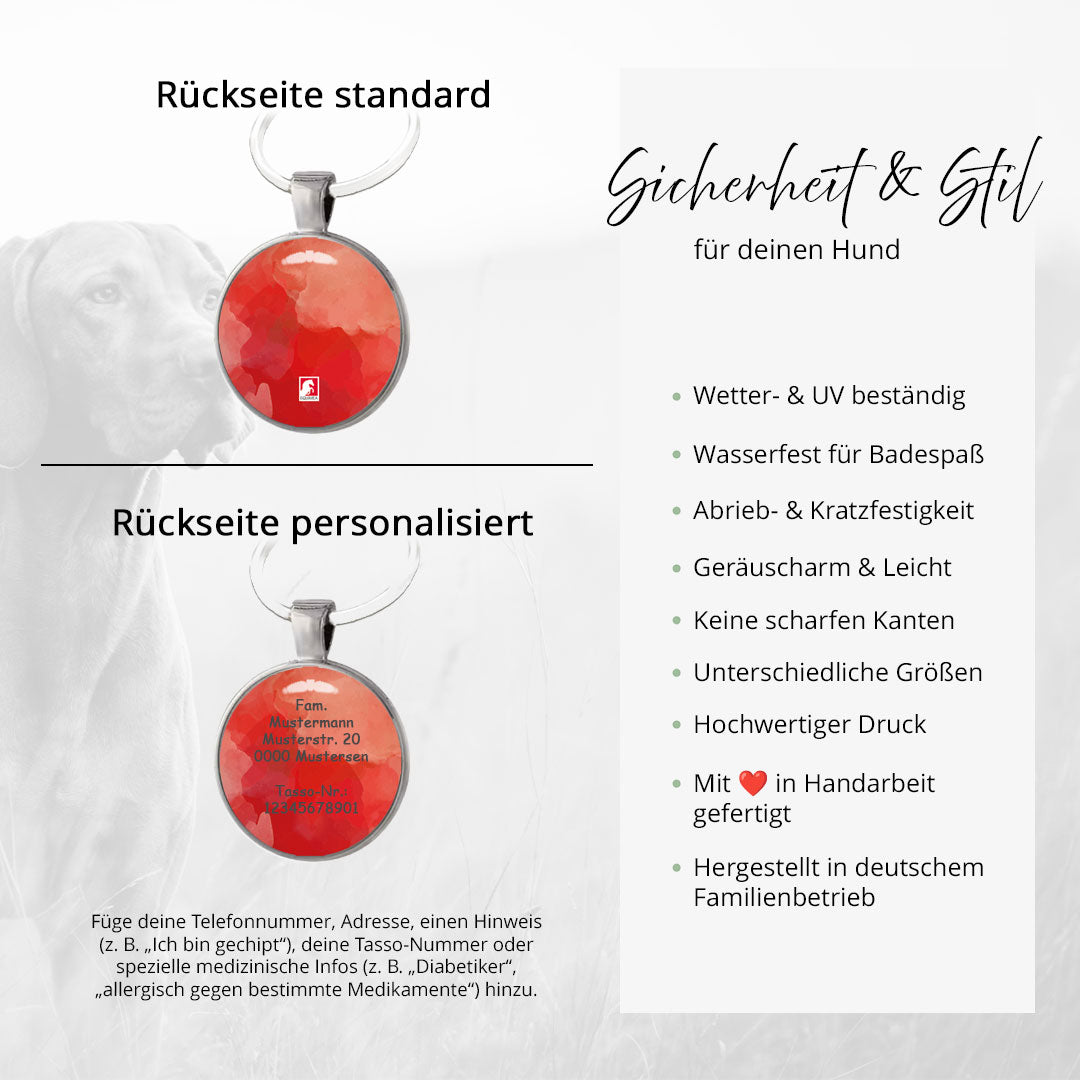 Hundemarke Coloredition Cherry - EQUIMEA