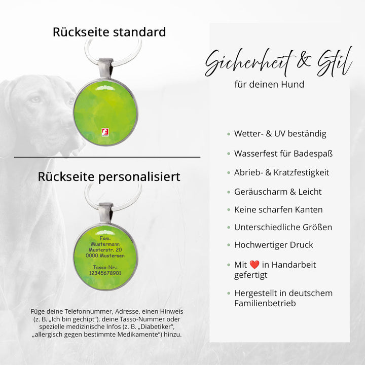 Hundemarke Coloredition Lime - EQUIMEA