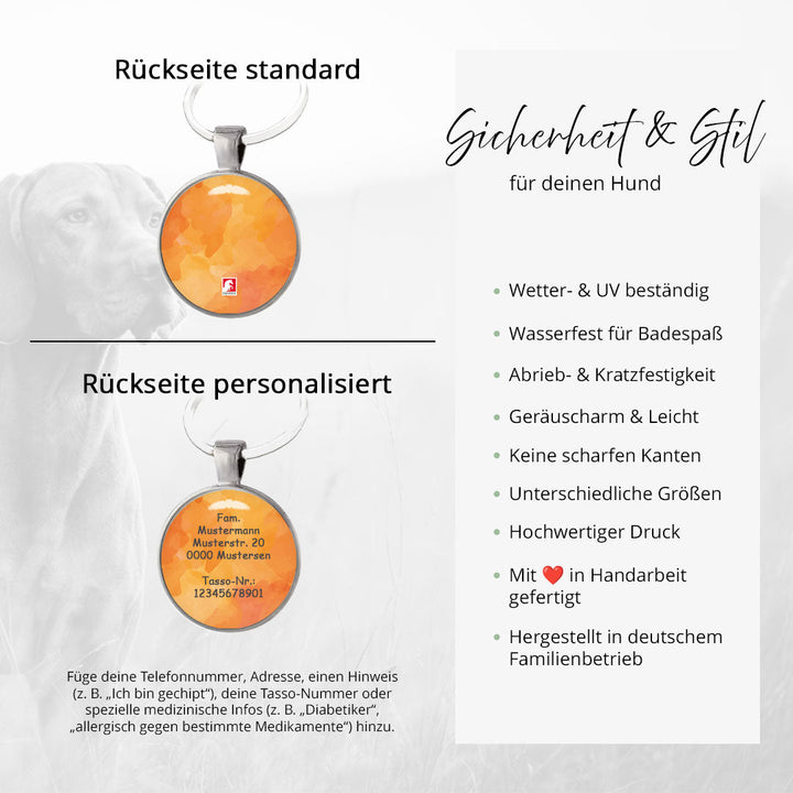 Hundemarke Coloredition Orange - EQUIMEA