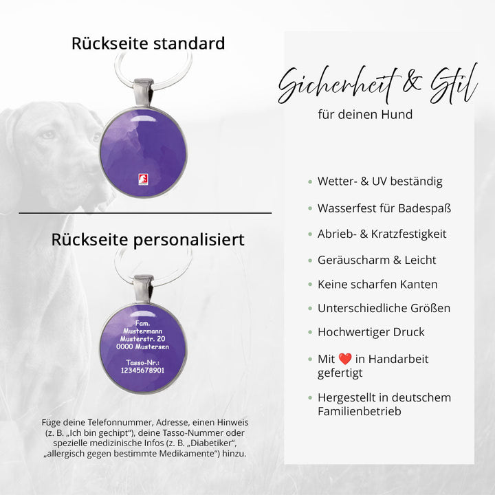 Hundemarke Coloredition Violette - EQUIMEA