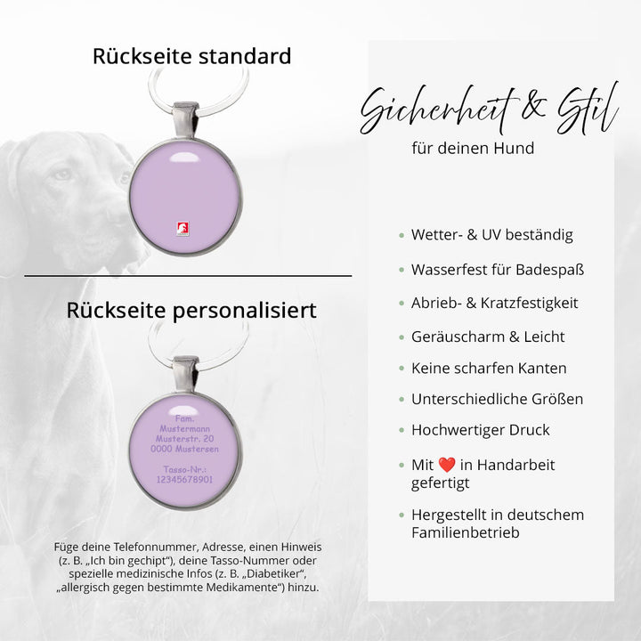 Hundemarke Dots Lavendel - EQUIMEA