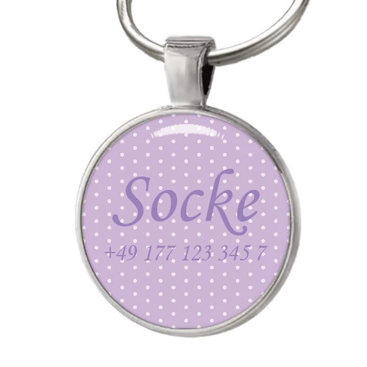 Hundemarke Dots Lavendel - EQUIMEA