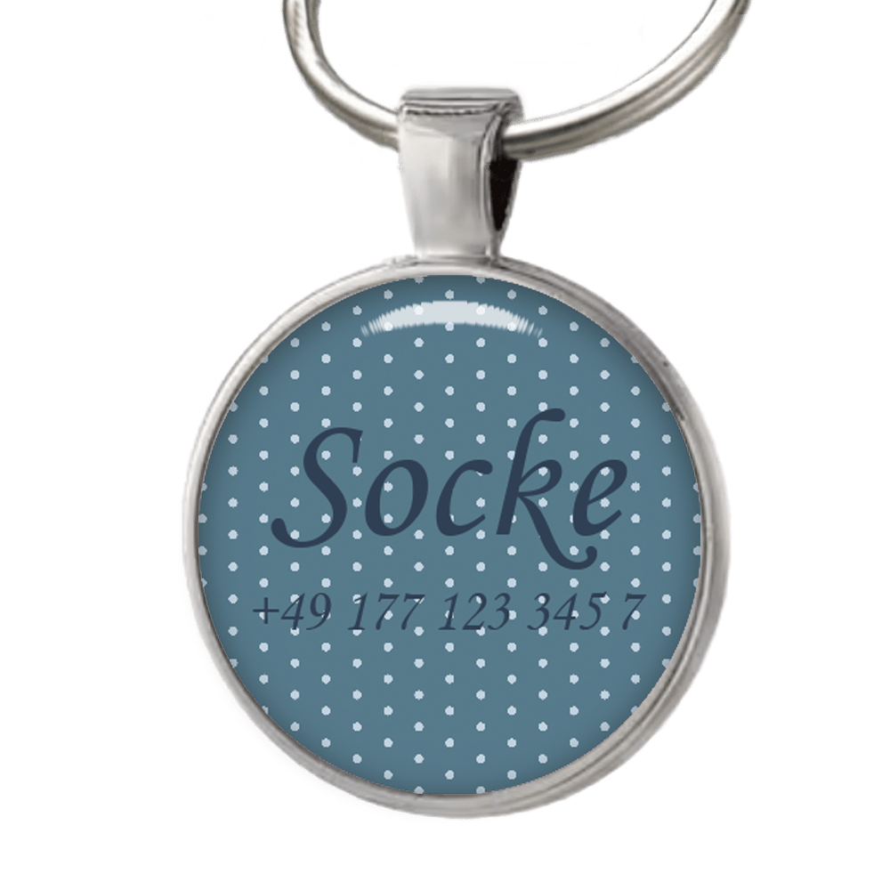 Hundemarke Dots Teal - EQUIMEA