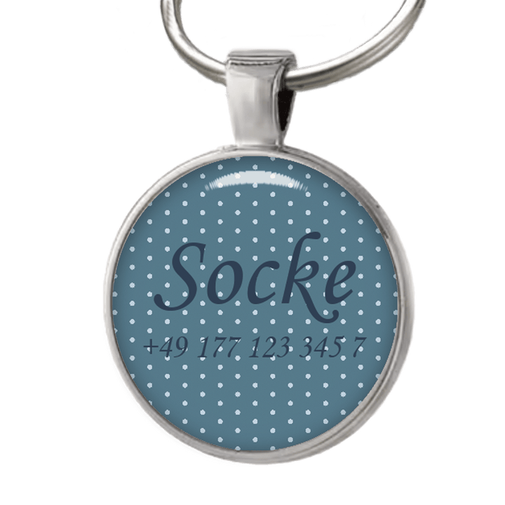 Hundemarke Dots Teal - EQUIMEA