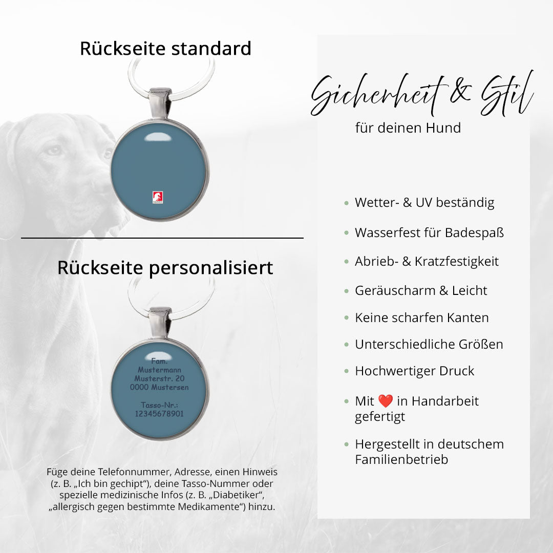 Hundemarke Dots Teal - EQUIMEA