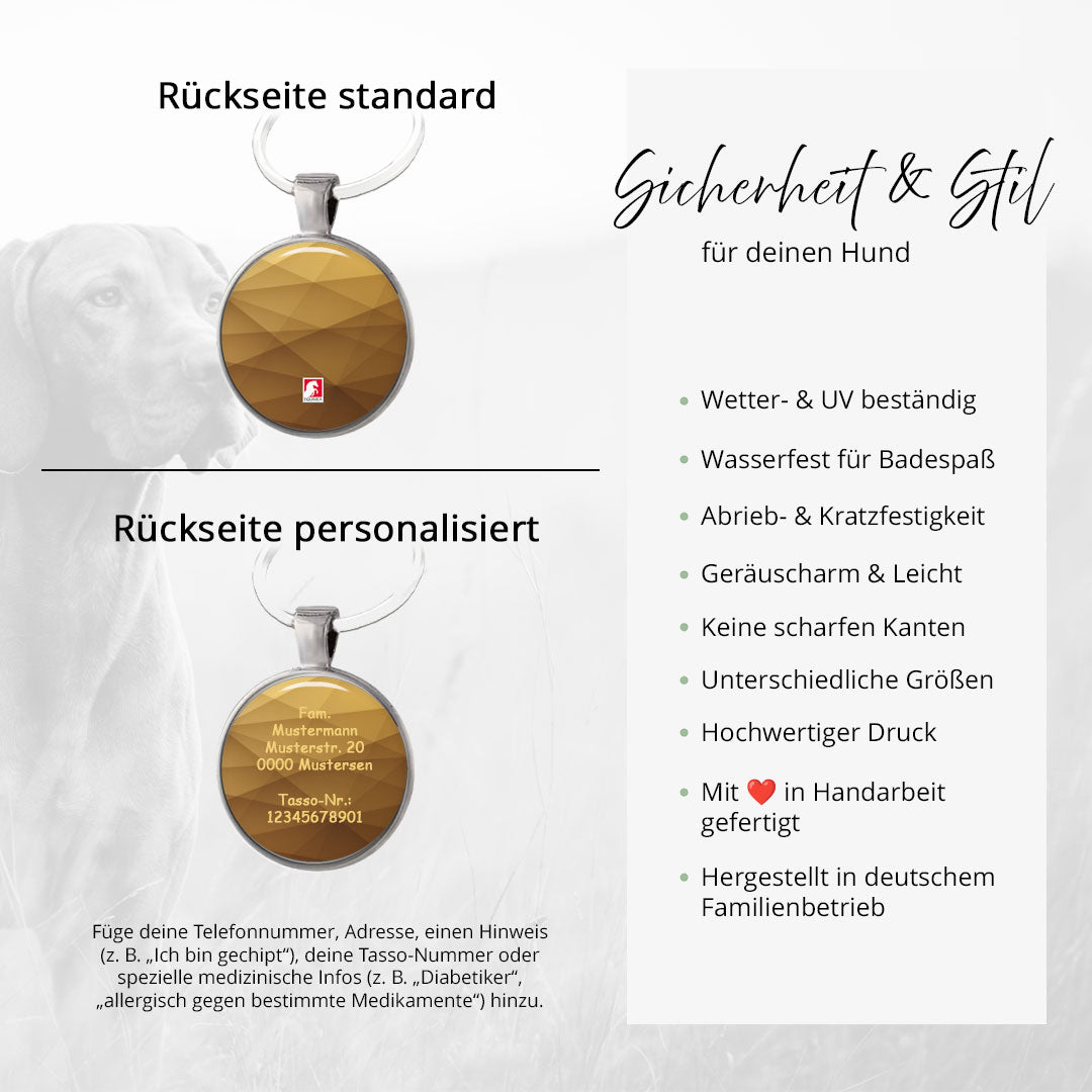 Hundemarke Gold Stripes - EQUIMEA