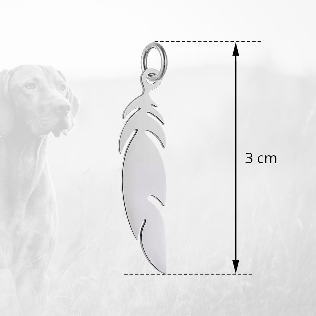 Mini - Charm - Anhänger für Hunde - und Pferdemarken - Feder - EQUIMEA