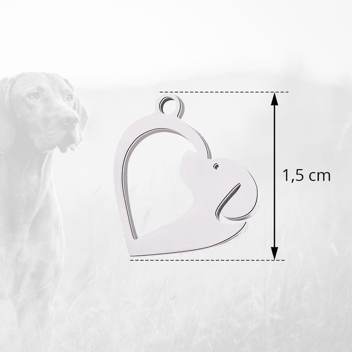 Mini - Charm - Anhänger für Hunde - und Pferdemarken - Herz - EQUIMEA
