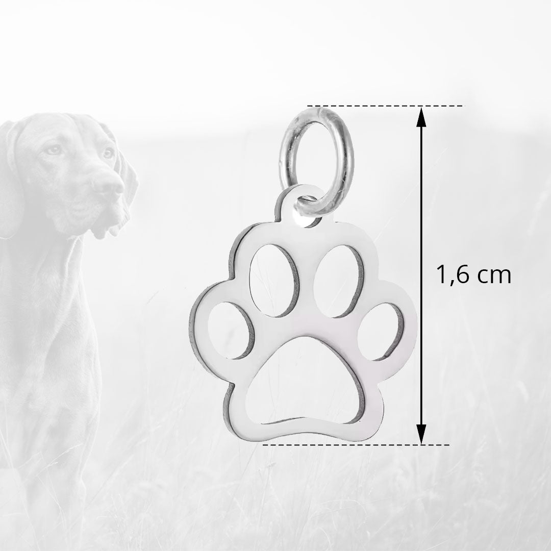 Mini - Charm - Anhänger für Hunde - und Pferdemarken - Pfote - EQUIMEA