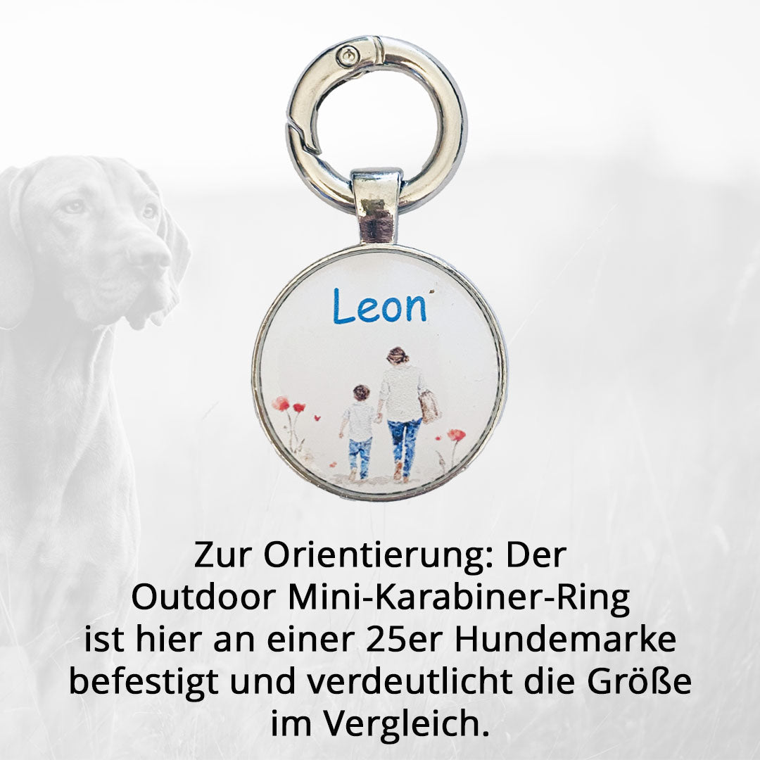 Outdoor Mini - Karabiner - Ring (2 cm) für Hunde - und Pferdemarken - EQUIMEA