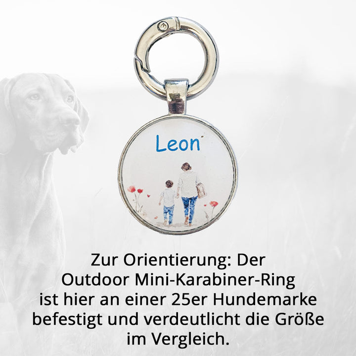 Outdoor Mini - Karabiner - Ring (2 cm) für Hunde - und Pferdemarken - EQUIMEA