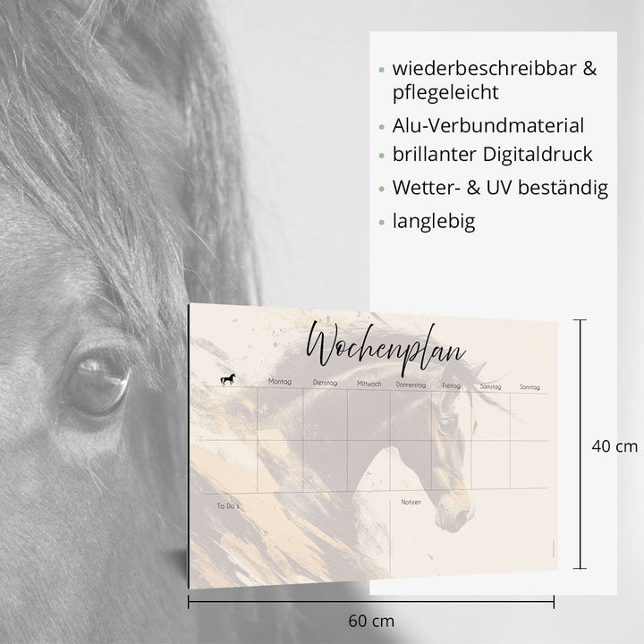 Wochenplan "Portrait" für 2 Pferde - EQUIMEA
